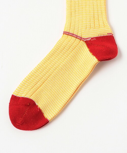 BEAMS PLUS(ビームスプラス)の「BEAMS PLUS / ピンストライプ リブ ソックス(ソックス/靴下・メンズ・レッド/ブラック/ブルー/イエロー・ONE SIZE)」の8枚目の写真