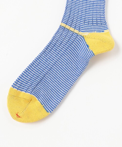 BEAMS PLUS(ビームスプラス)の「BEAMS PLUS / ピンストライプ リブ ソックス(ソックス/靴下・メンズ・レッド/ブラック/ブルー/イエロー・ONE SIZE)」の9枚目の写真