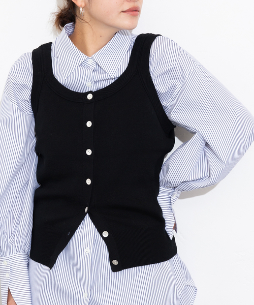 JOURNAL STANDARD(ジャーナルスタンダード)の「コンパクトベスト(ベスト・レディース・ホワイト系その他/イエロー/ブラック・FREE)」の15枚目の写真