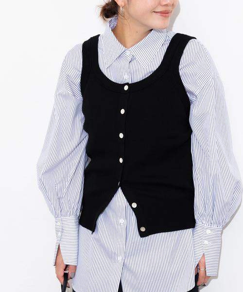 JOURNAL STANDARD(ジャーナルスタンダード)の「コンパクトベスト(ベスト・レディース・ホワイト系その他/イエロー/ブラック・FREE)」の17枚目の写真