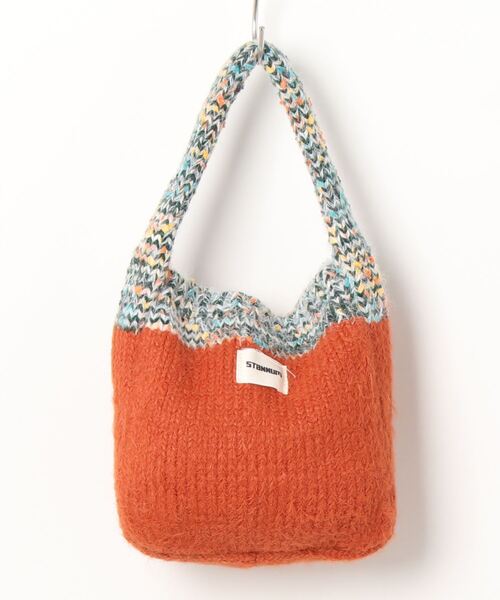aimoha（アイモハ）の「カラフルファーニットバッグ (AW)（ハンドバッグ・レディース・ブルー/ネイビー/オレンジ/ブラック/チョコ・FREE）」の16枚目の写真