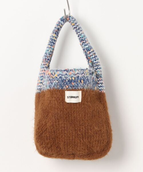 aimoha（アイモハ）の「カラフルファーニットバッグ (AW)（ハンドバッグ・レディース・ブルー/ネイビー/オレンジ/ブラック/チョコ・FREE）」の17枚目の写真