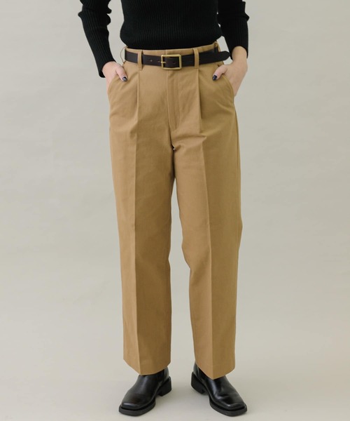 URBAN RESEARCH Sonny Label（アーバンリサーチサニーレーベル）の「起毛チノストレートタックパンツ（チノパンツ・レディース・キャメル/ブラック・38/36）」の10枚目の写真