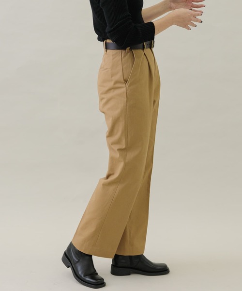 URBAN RESEARCH Sonny Label（アーバンリサーチサニーレーベル）の「起毛チノストレートタックパンツ（チノパンツ・レディース・キャメル/ブラック・38/36）」の11枚目の写真