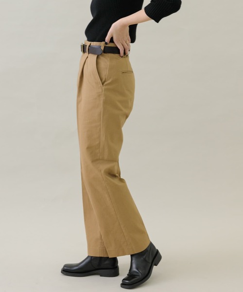 URBAN RESEARCH Sonny Label（アーバンリサーチサニーレーベル）の「起毛チノストレートタックパンツ（チノパンツ・レディース・キャメル/ブラック・38/36）」の12枚目の写真