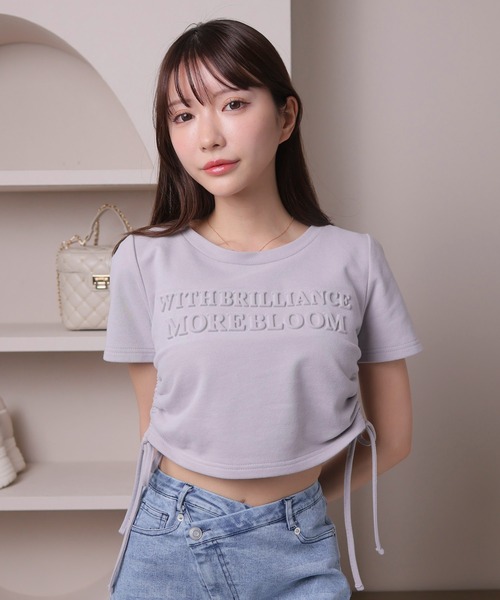 LIPSERVICE（リップサービス）の「MORE BLOOM Tシャツ（Tシャツ/カットソー・レディース・ホワイト/ラベンダー/ブラック・FREE）」の3枚目の写真