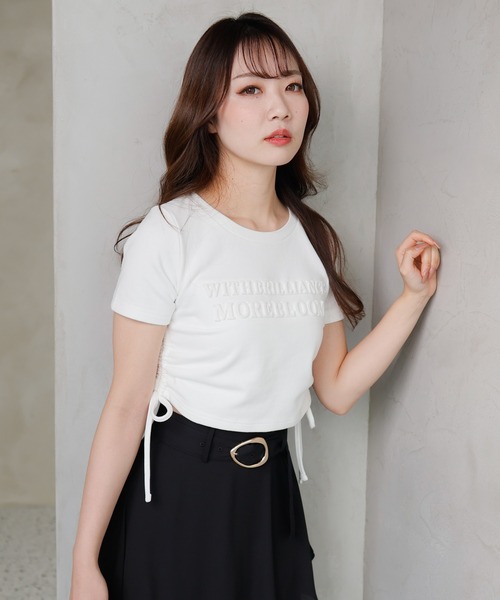 LIPSERVICE（リップサービス）の「MORE BLOOM Tシャツ（Tシャツ/カットソー・レディース・ホワイト/ラベンダー/ブラック・FREE）」の4枚目の写真