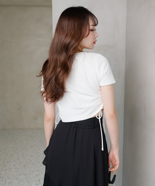 LIPSERVICE（リップサービス）の「MORE BLOOM Tシャツ（Tシャツ/カットソー・レディース・ホワイト/ラベンダー/ブラック・FREE）」の7枚目の写真