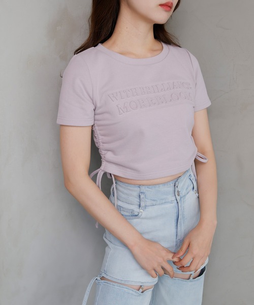 LIPSERVICE（リップサービス）の「MORE BLOOM Tシャツ（Tシャツ/カットソー・レディース・ホワイト/ラベンダー/ブラック・FREE）」の14枚目の写真