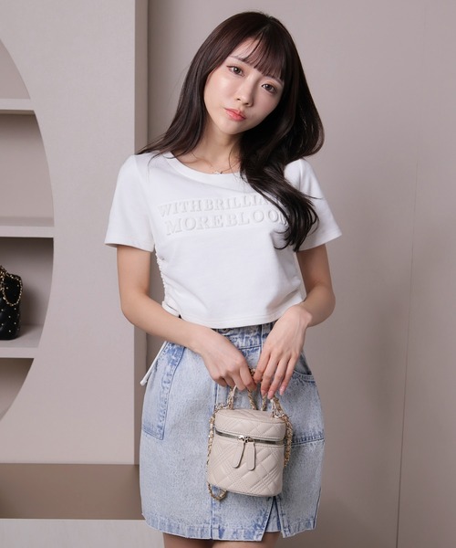 LIPSERVICE（リップサービス）の「MORE BLOOM Tシャツ（Tシャツ/カットソー・レディース・ホワイト/ラベンダー/ブラック・FREE）」の19枚目の写真