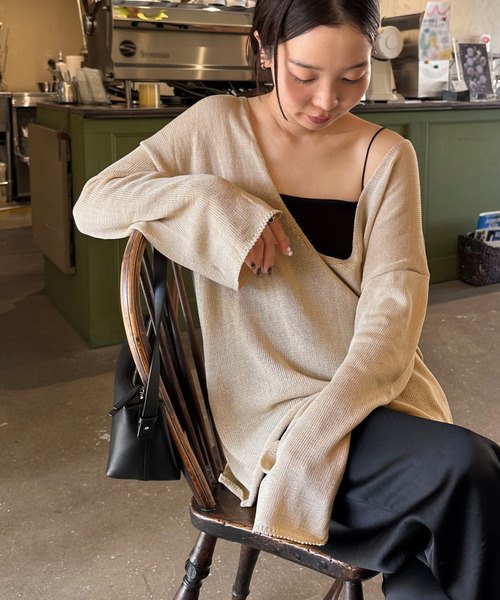 モカさん　専用 サイズ展開あり】オーバーサイズハニカムニット（ニット