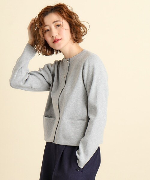 grove（グローブ）の「◆シルクブレンド総針カーディガン（カーディガン/ボレロ・レディース・パープル/オフホワイト/ライトグレー/ホワイト系7/ネイビー・02/03/04/05/01）」の11枚目の写真