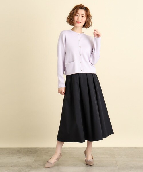 grove（グローブ）の「◆シルクブレンド総針カーディガン（カーディガン/ボレロ・レディース・パープル/オフホワイト/ライトグレー/ホワイト系7/ネイビー・02/03/04/05/01）」の15枚目の写真