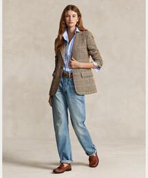 ローレンラルフローレン テーラードジャケット チェック リネン 絹 シルク POLO RALPH LAUREN（ポロ ラルフ ローレン）の「プラッド リネン