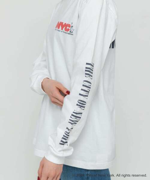 GOOD ROCK SPEED(グッドロックスピード)の「GOOD ROCK SPEED NYC1 LONG-SLEEVE T-SHIRTS(Tシャツ/カットソー・レディース・グレー系その他/ホワイト系その他・FREE)」の3枚目の写真