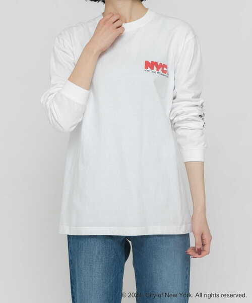 GOOD ROCK SPEED(グッドロックスピード)の「GOOD ROCK SPEED NYC1 LONG-SLEEVE T-SHIRTS(Tシャツ/カットソー・レディース・グレー系その他/ホワイト系その他・FREE)」の8枚目の写真