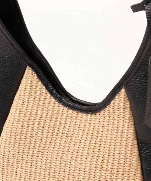marco masi（マルコマージ）の「【MARCO MASI/ マルコマージ】レザー×ラフィア調ワンハンドルトートバッグ（トートバッグ・レディース・ホワイト/ブラック・FREE）」の22枚目の写真