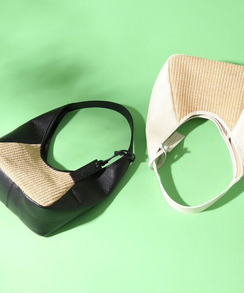 marco masi（マルコマージ）の「【MARCO MASI/ マルコマージ】レザー×ラフィア調ワンハンドルトートバッグ（トートバッグ・レディース・ホワイト/ブラック・FREE）」の17枚目の写真