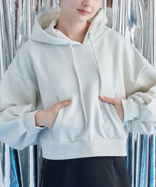 archives(アルシーヴ)の「ラメ裏毛パーカー(パーカー・レディース・ブラック/オフホワイト/グレー・MEDIUM)」の7枚目の写真