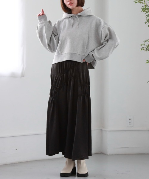 archives(アルシーヴ)の「ラメ裏毛パーカー(パーカー・レディース・ブラック/オフホワイト/グレー・MEDIUM)」の16枚目の写真