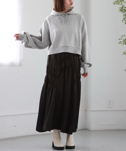 archives(アルシーヴ)の「ラメ裏毛パーカー(パーカー・レディース・ブラック/オフホワイト/グレー・MEDIUM)」の17枚目の写真