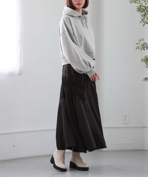 archives(アルシーヴ)の「ラメ裏毛パーカー(パーカー・レディース・ブラック/オフホワイト/グレー・MEDIUM)」の18枚目の写真