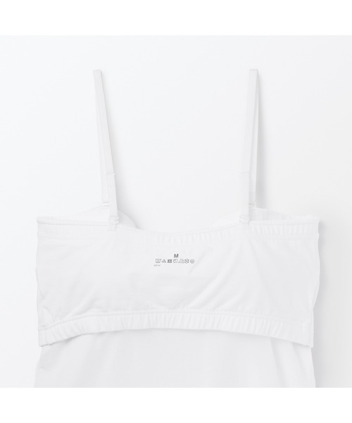 無印良品(ムジルシリョウヒン)の「婦人 さらっと綿 ブラキャミソール(インナーウェア/肌着・レディース・ホワイト/ブルー系1/ライトピンク/ブラック・S/XL/L/M)」の10枚目の写真
