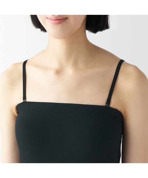 無印良品(ムジルシリョウヒン)の「婦人 さらっと綿 ブラキャミソール(インナーウェア/肌着・レディース・ホワイト/ブルー系1/ライトピンク/ブラック・S/XL/L/M)」の16枚目の写真