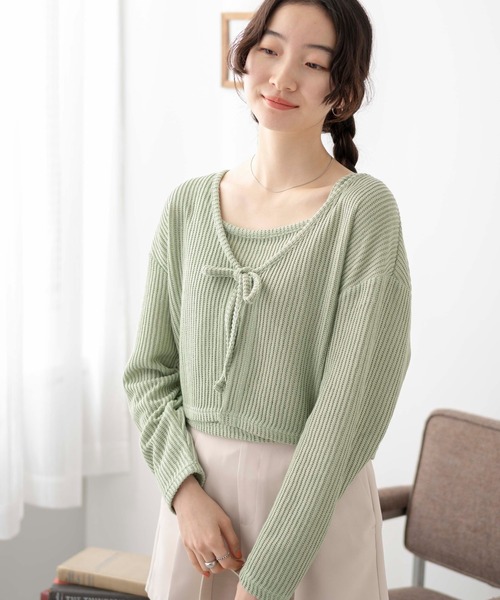 WEGO(ウィゴー)の「WEGO/アンサンブルリボンカーデ(アンサンブル・レディース・グリーン/アイボリー/ブラック・FREE)」の20枚目の写真