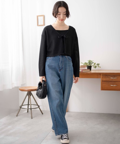 WEGO(ウィゴー)の「WEGO/アンサンブルリボンカーデ(アンサンブル・レディース・グリーン/アイボリー/ブラック・FREE)」の19枚目の写真