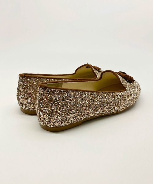 Sugar Sugar(シュガーシュガー)の「【SUGAR SUGAR】タッセル グリッター フラットシューズ(5859)(バレエシューズ・レディース・ブラック/シルバー/ゴールド・S/M/L/LL)」の6枚目の写真