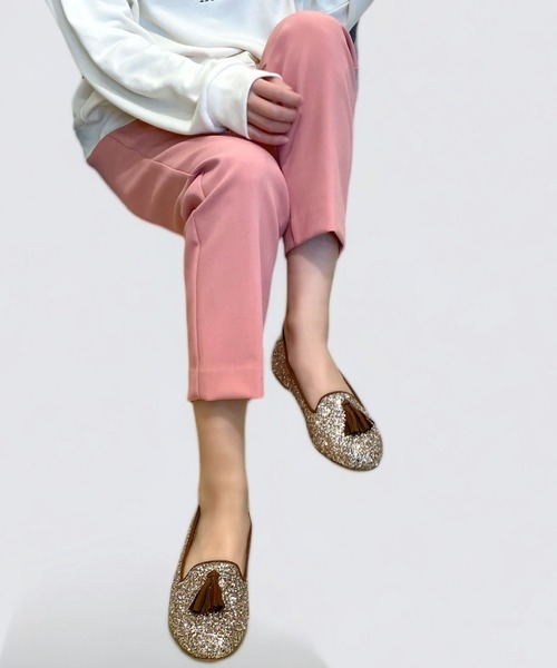 Sugar Sugar(シュガーシュガー)の「【SUGAR SUGAR】タッセル グリッター フラットシューズ(5859)(バレエシューズ・レディース・ブラック/シルバー/ゴールド・S/M/L/LL)」の15枚目の写真