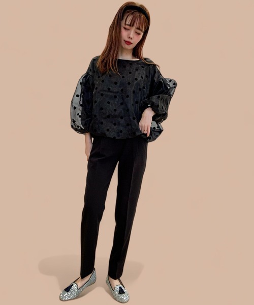 Sugar Sugar(シュガーシュガー)の「【SUGAR SUGAR】タッセル グリッター フラットシューズ(5859)(バレエシューズ・レディース・ブラック/シルバー/ゴールド・S/M/L/LL)」の19枚目の写真