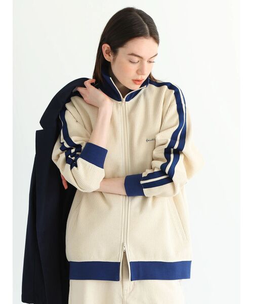 CRAFT STANDARD BOUTIQUE（クラフトスタンダードブティック）の「【ユニセックス】トラックジャケット（ジャージ・レディース・ネイビー/オレンジ/ベージュ/ブラウン/アイボリー/ブラック・XL/L/M）」の9枚目の写真