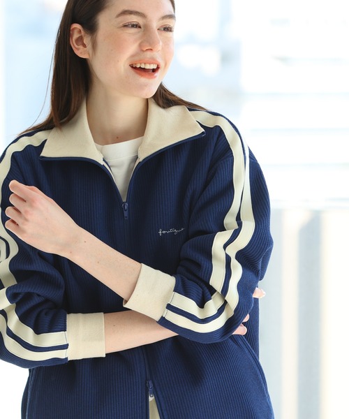 CRAFT STANDARD BOUTIQUE（クラフトスタンダードブティック）の「【ユニセックス】トラックジャケット（ジャージ・レディース・ネイビー/オレンジ/ベージュ/ブラウン/アイボリー/ブラック・XL/L/M）」の6枚目の写真