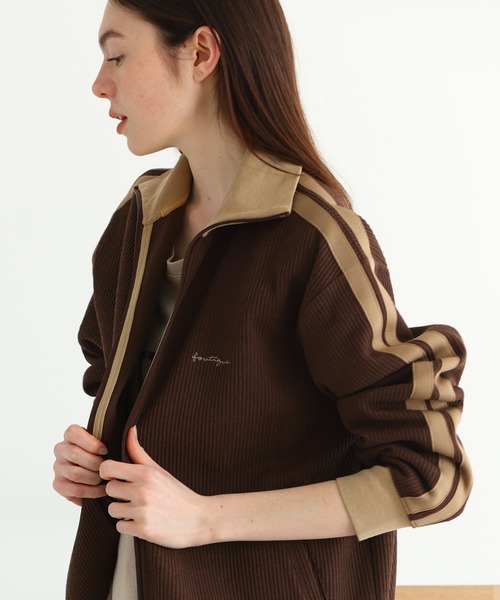 CRAFT STANDARD BOUTIQUE（クラフトスタンダードブティック）の「【ユニセックス】トラックジャケット（ジャージ・レディース・ネイビー/オレンジ/ベージュ/ブラウン/アイボリー/ブラック・XL/L/M）」の4枚目の写真