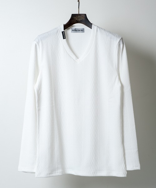【セール】TREAD(トレッド)Vネック 長袖 Tシャツ（Tシャツ/カットソー）｜BUFFALO BOBS（バッファローボブズ）