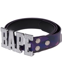 A BATHING APE BAPE カウレザー バックルベルト 迷彩 パープル A BATHING APE（ベルト）のフリマアイテム一覧