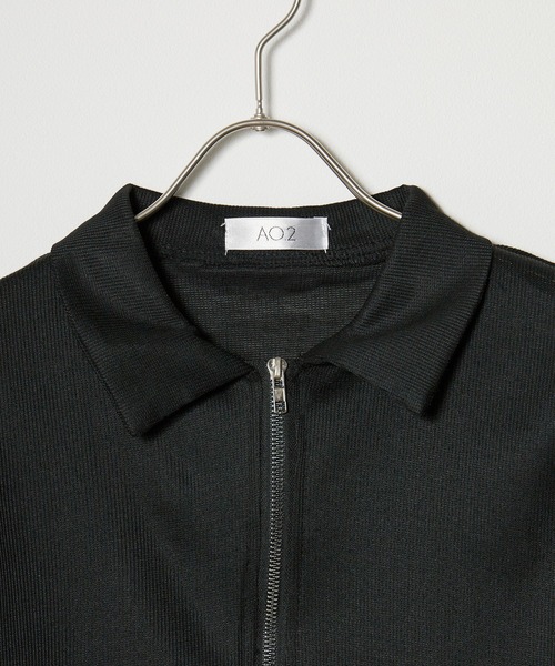Double zipper Tops / Wジップトップス 半袖 シアートップス（T