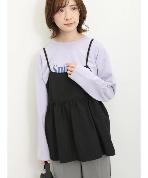 Samansa Mos2 blue（サマンサモスモスブルー）の「キャミビスチェ（シャツ/ブラウス・レディース・シルバーグレー/グレー/ブラック・F）」の2枚目の写真