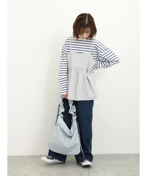 Samansa Mos2 blue（サマンサモスモスブルー）の「キャミビスチェ（シャツ/ブラウス・レディース・シルバーグレー/グレー/ブラック・F）」の21枚目の写真