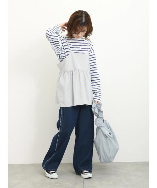 Samansa Mos2 blue（サマンサモスモスブルー）の「キャミビスチェ（シャツ/ブラウス・レディース・シルバーグレー/グレー/ブラック・F）」の17枚目の写真