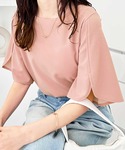 GeeRA（ジーラ）の「夏にぴったり！ひんやりスリット入りフレアースリーブＴブラウス（シャツ/ブラウス・MEDIUM）」