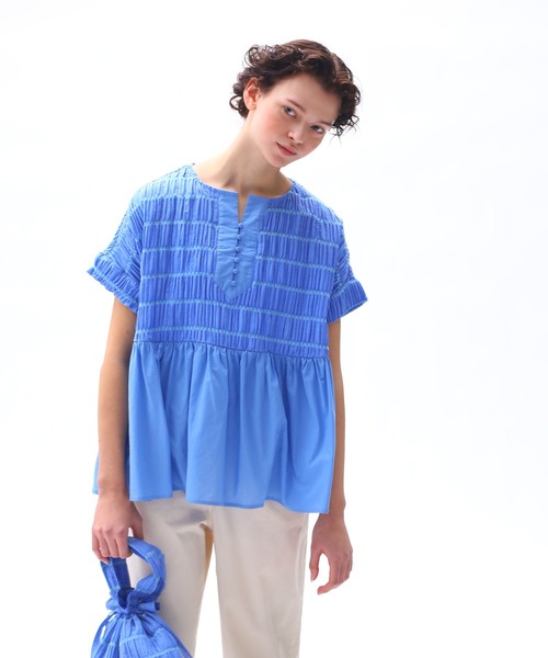 Kelen(ケレン)の「「KELEN/ケレン」コンビデザイントップス / ERIN(Tシャツ/カットソー・レディース・レッド/グリーン/サックスブルー/ブラック・M/S)」の14枚目の写真