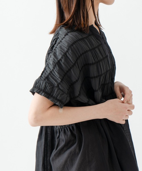 Kelen(ケレン)の「「KELEN/ケレン」コンビデザイントップス / ERIN(Tシャツ/カットソー・レディース・レッド/グリーン/サックスブルー/ブラック・M/S)」の8枚目の写真