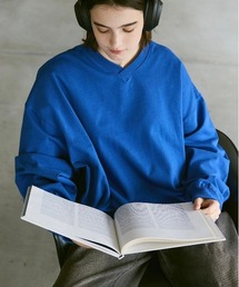 flaner | Loose V neck sweat / ルーズVネックスウェット(スウェット)