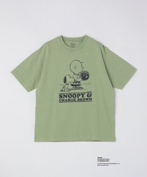 SHIPS: VINTAGE PEANUTS スヌーピー プリント Tシャツ 24SS PEANUTS tシャツ SHIPS: VINTAGE スヌーピー プリント Tシャツ