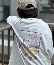 23.65（イーシプサムチョンユクオ）の「23.65/イーシプサムチョンユクオ　【web限定】23.65×RED CAP GIRL ラバープリント＆フロント刺繍入りラインイラストBIGTシャツ（Tシャツ/カットソー）」