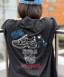 23.65（イーシプサムチョンユクオ）の「23.65/イーシプサムチョンユクオ　【web限定】23.65×RED CAP GIRL ラバープリント＆フロント刺繍入りラインイラストBIGTシャツ（Tシャツ/カットソー）」