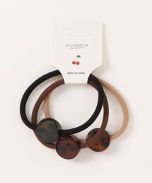 Fun & Daily（ファンアンドデイリー）の「3セット・アクリルレオパードヘアゴム（ヘアゴム）」